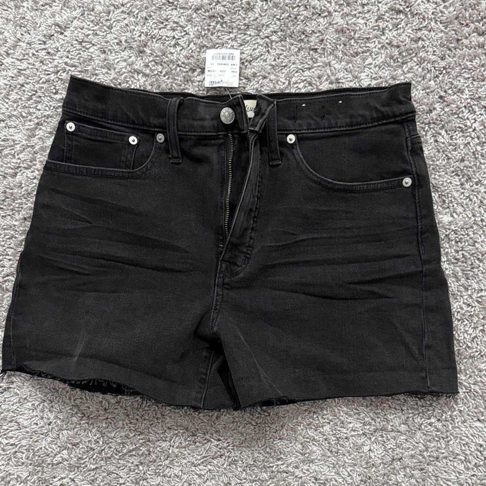 Madewell Black denim shorts